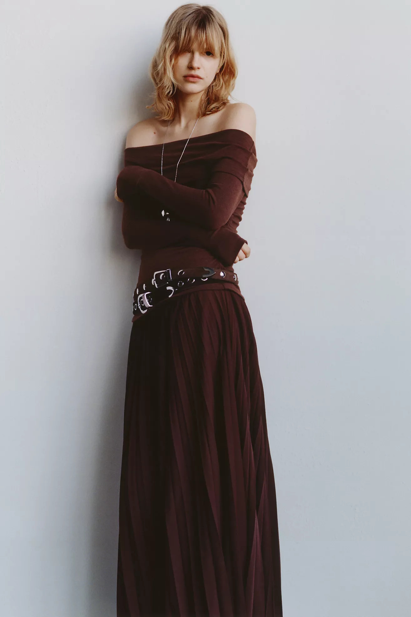 ASTR The Label Tanaia Off-Shoulder Drop-Waist Maxi Dress | Anthropologie (US)