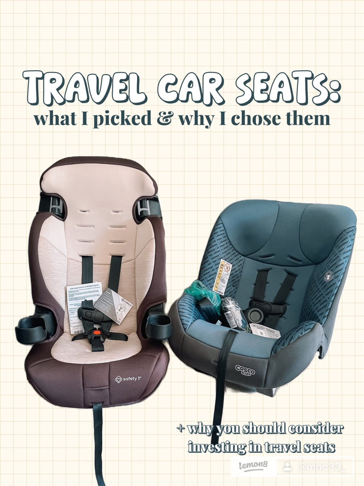 At 11.5 pounds & 9 pounds, these lightweight seats will make a huge difference in your travel day! Plus the bag that will fit both of them! 

#LTKBaby #LTKTravel #LTKFamily