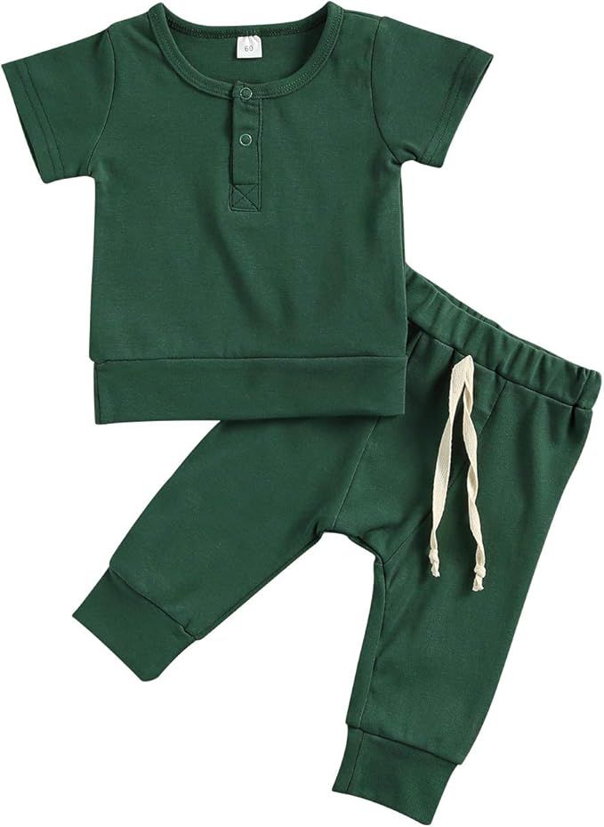 Kids Toddler Baby Boy Summer Clothes Sleeveless Stripe Tank Top T-Shirt with Shorts Pants 2PCS Ou... | Amazon (US)