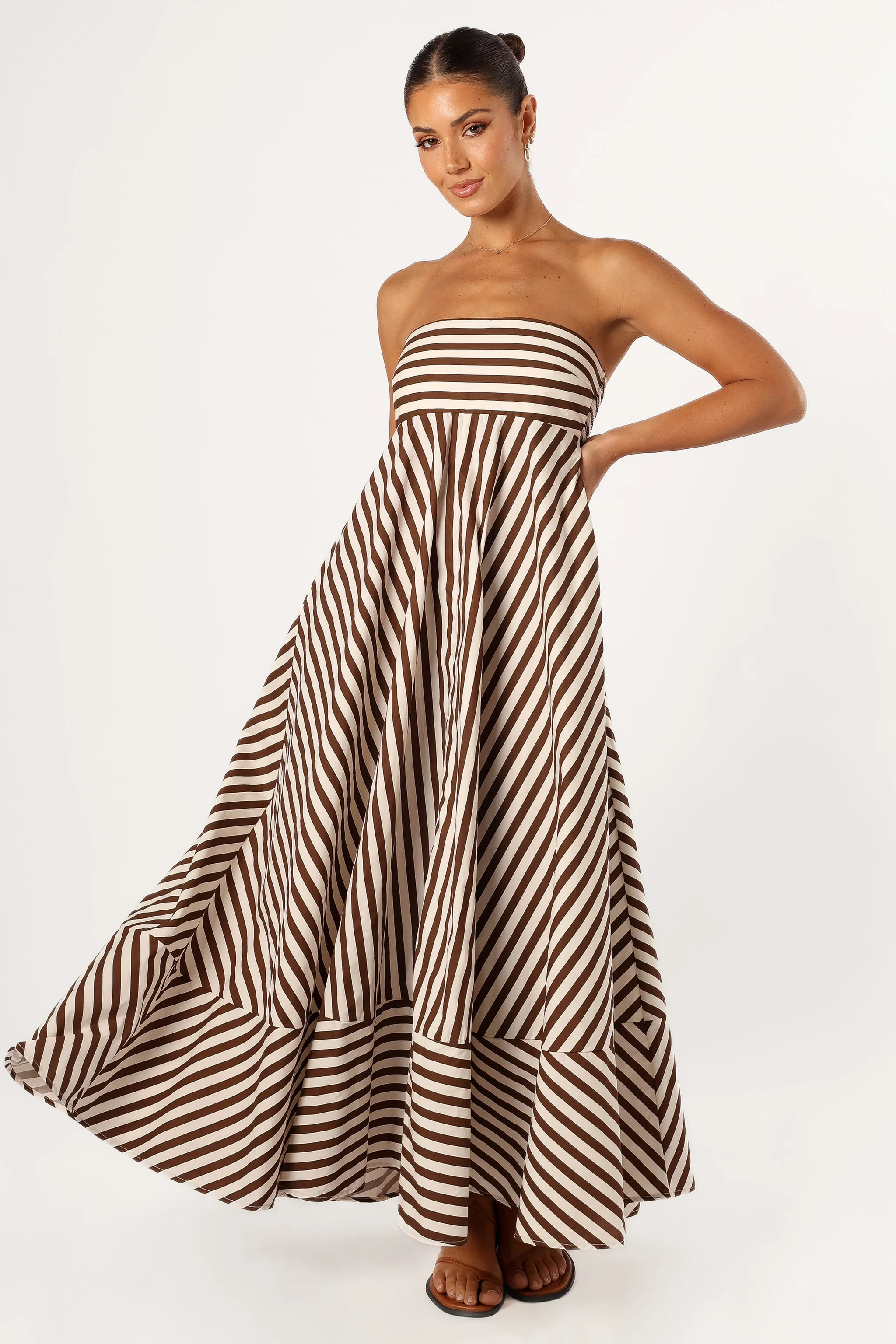 Bowie Strapless Maxi Dress - Chocolate | Petal & Pup (US)