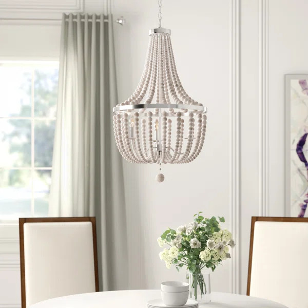 Aayan 3 - Light Unique Empire Chandelier with Beaded Accents | Wayfair North America