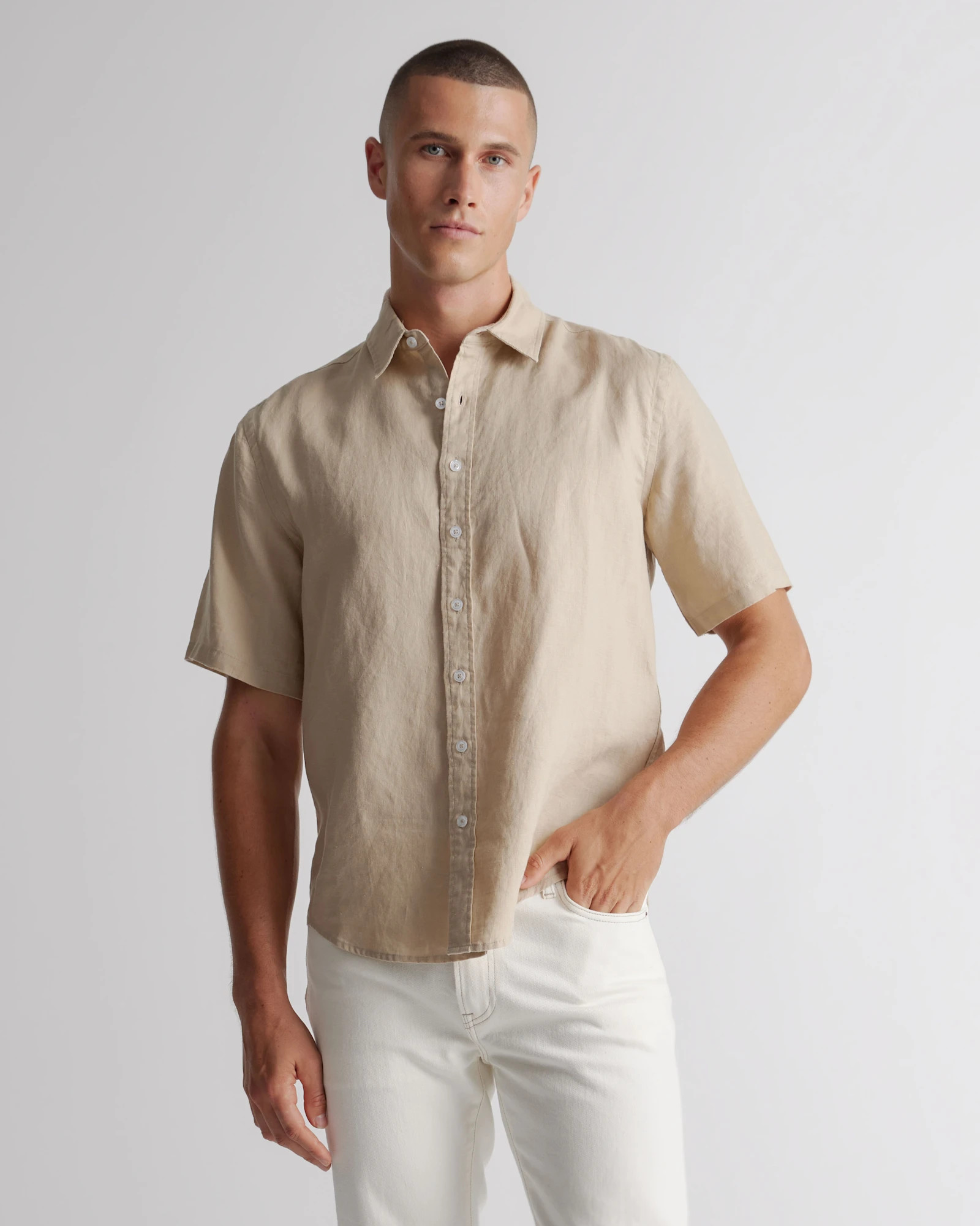 100% European Linen Relaxed Short Sleeve Shirt | Quince