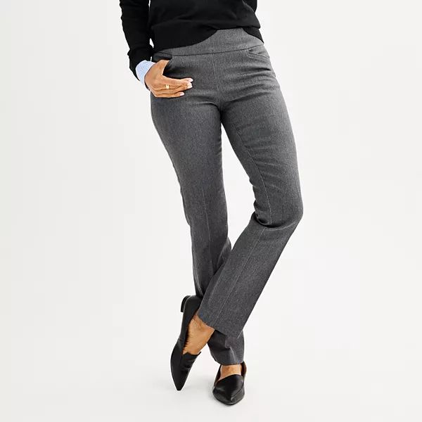Women's Croft & Barrow® Effortless Stretch Pull-On Straight-Leg Pants | Kohl's