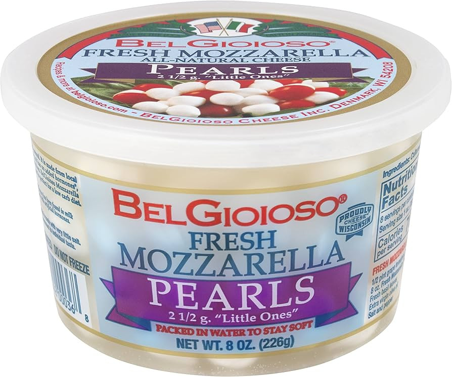 Belgioioso Fresh Mozzarella Waterpacked Pearls, 8 oz | Amazon (US)