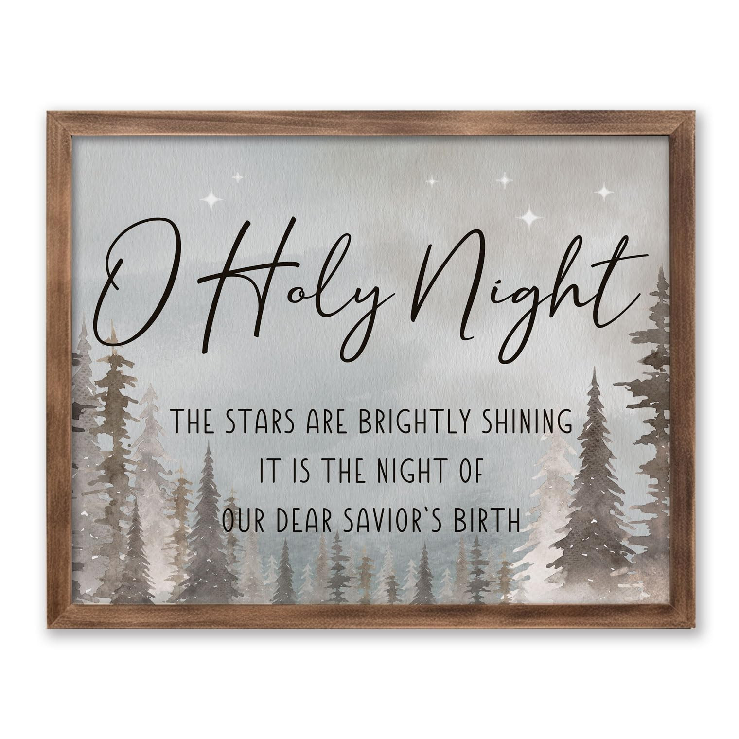 Christmas Decoration, Holy Night Wall Decor, Christmas Wall Art, Christmas Mantel Decor, Farmhous... | Amazon (US)