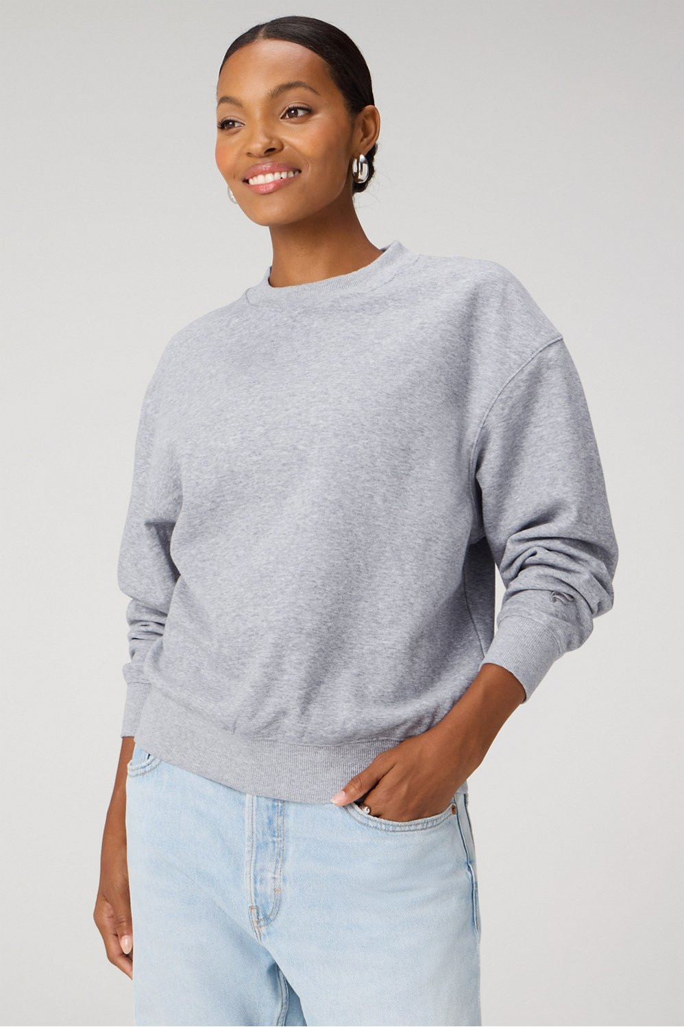 Cozy Fleece Crew Neck Sweatshirt | Fabletics