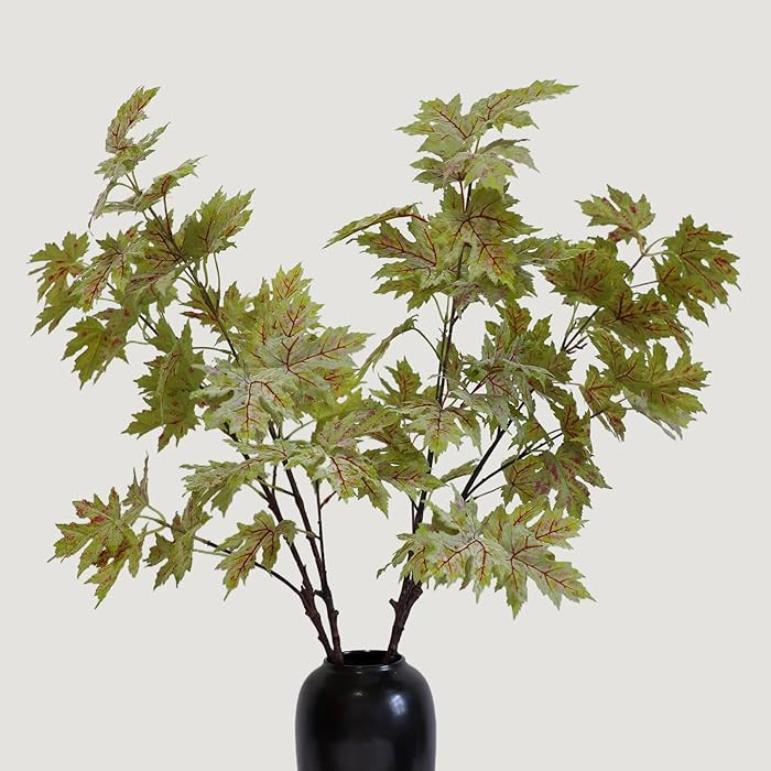 KBREE 38” Maple Branches, 4Pcs Artificial Greenery Maple Stems with Realistic Leaves, Faux Plan... | Amazon (US)