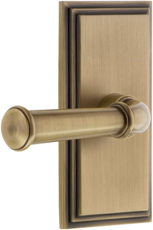 Grandeur 825356 Carre Plate Privacy with Georgetown Lever in Vintage Brass, 2.75 | Amazon (US)