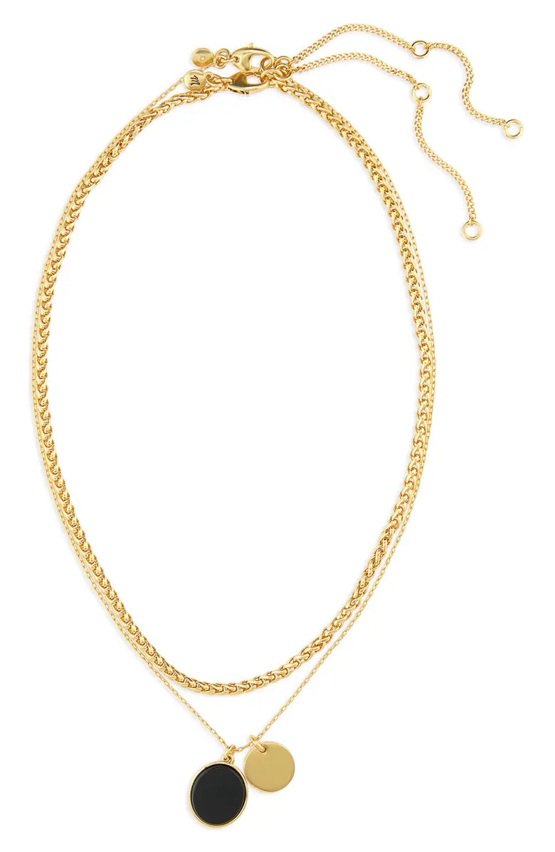 Madewell Two-Piece Darkstone Layered Necklace | Nordstrom | Nordstrom