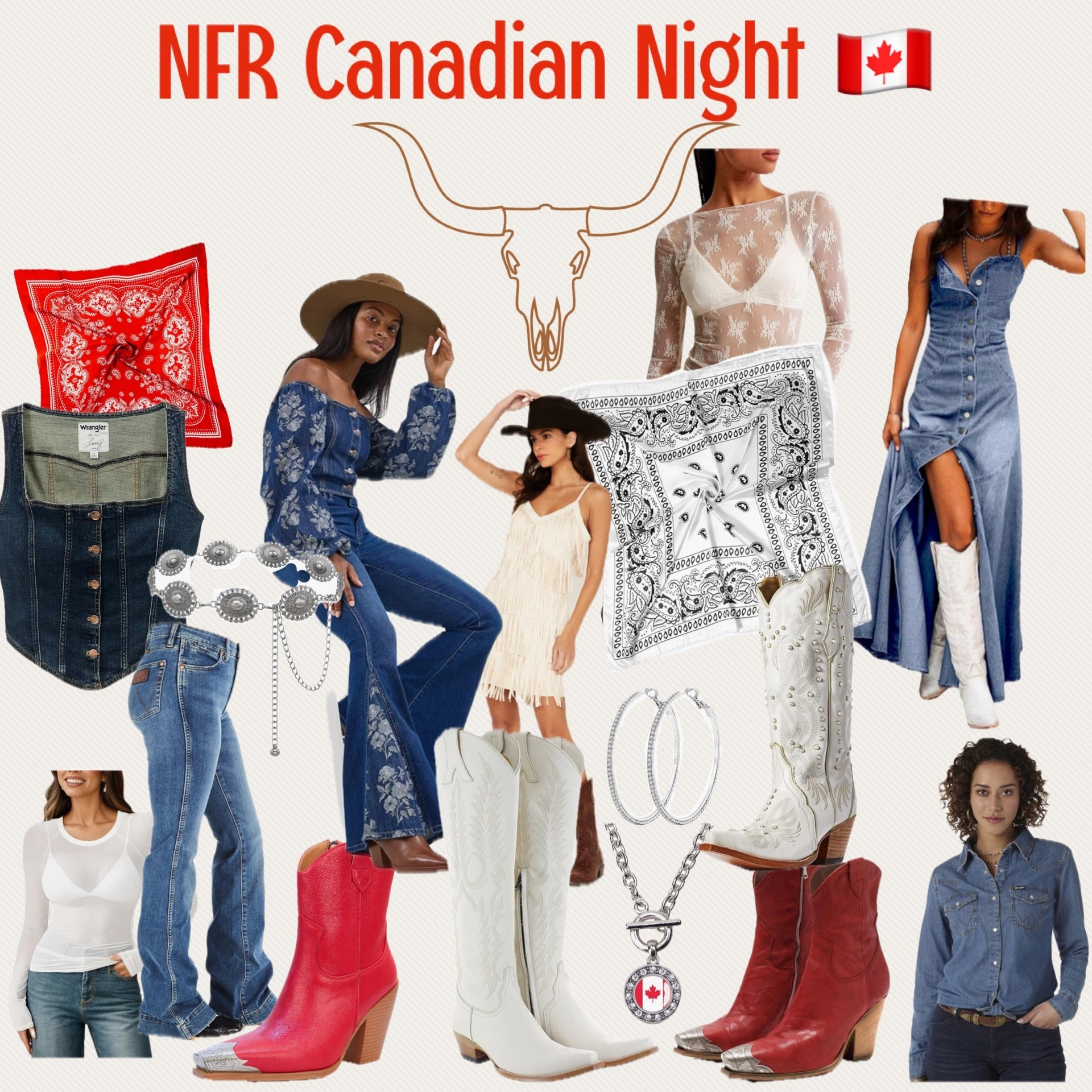 NFR Canadian Night 🇨🇦 #NFR #rodeo #canadiannight 

#LTKSaleAlert #LTKStyleTip #LTKootd