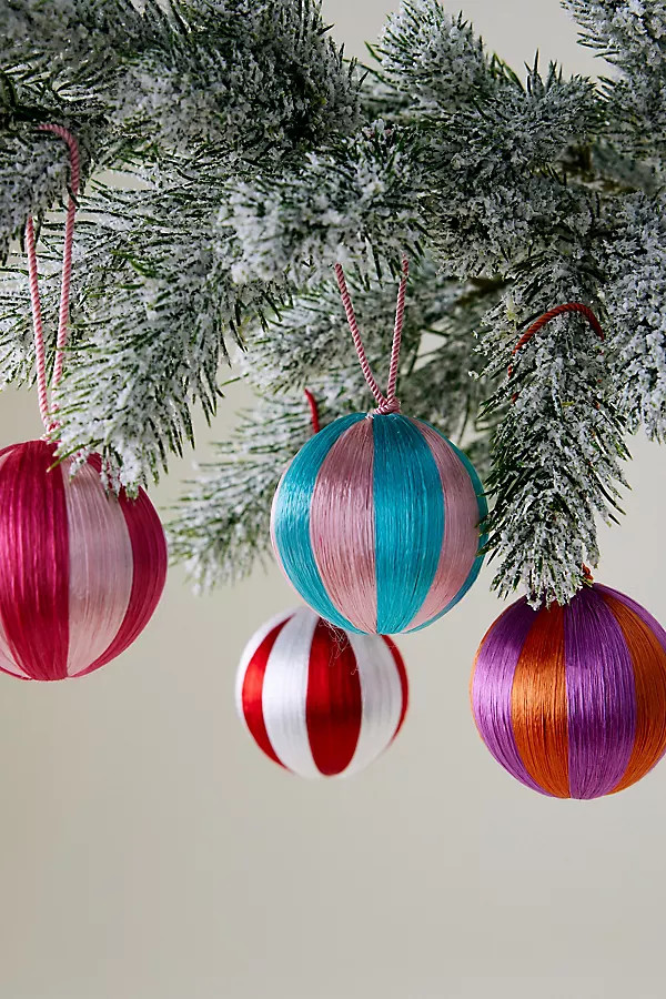 Anna + Nina Small Stripe Ornament, Set of 8 | Anthropologie (UK)