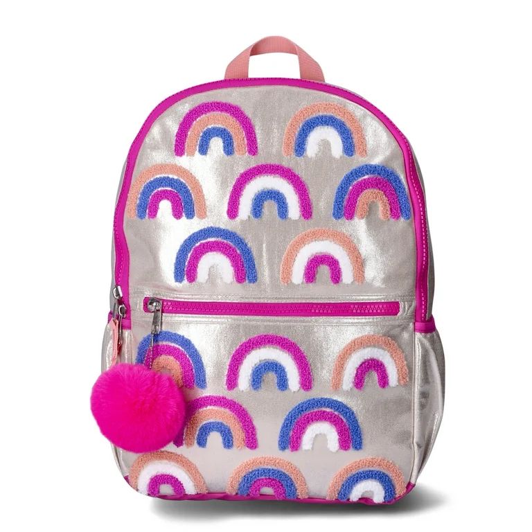 Wonder Nation Kids Make It Rainbow Tickled Pink 17" Backpack, Pink - Walmart.com | Walmart (US)