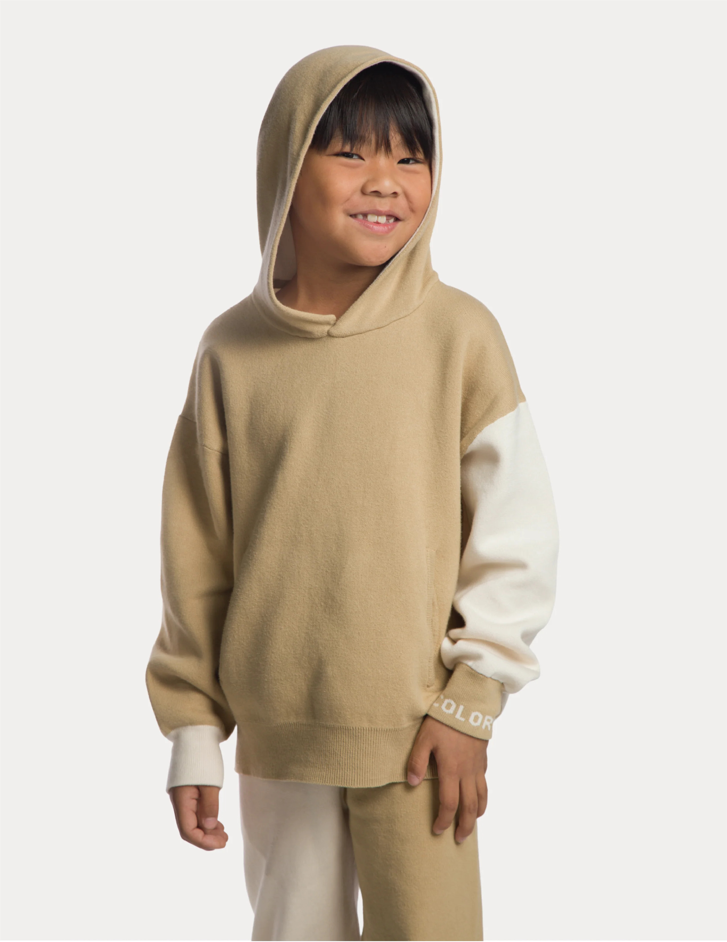 LITTLE HOODIE: Burlywood | Colorbloc