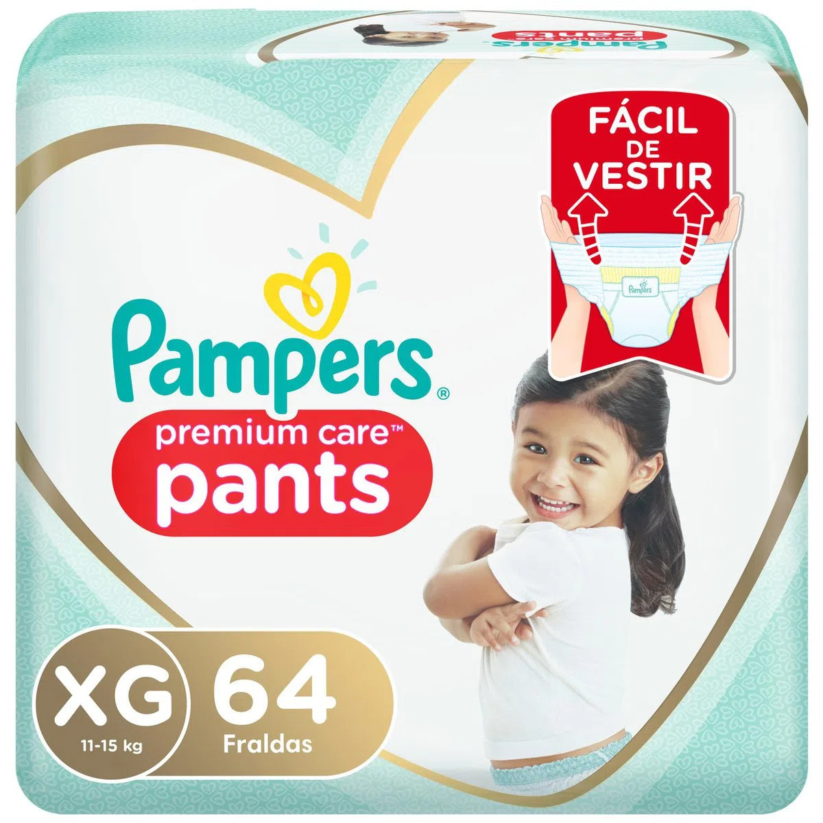 Fralda Pampers Pants Premium Care XG 64 unidades - Pague Menos | Medicamentos e Manipulação | Pague Menos BR
