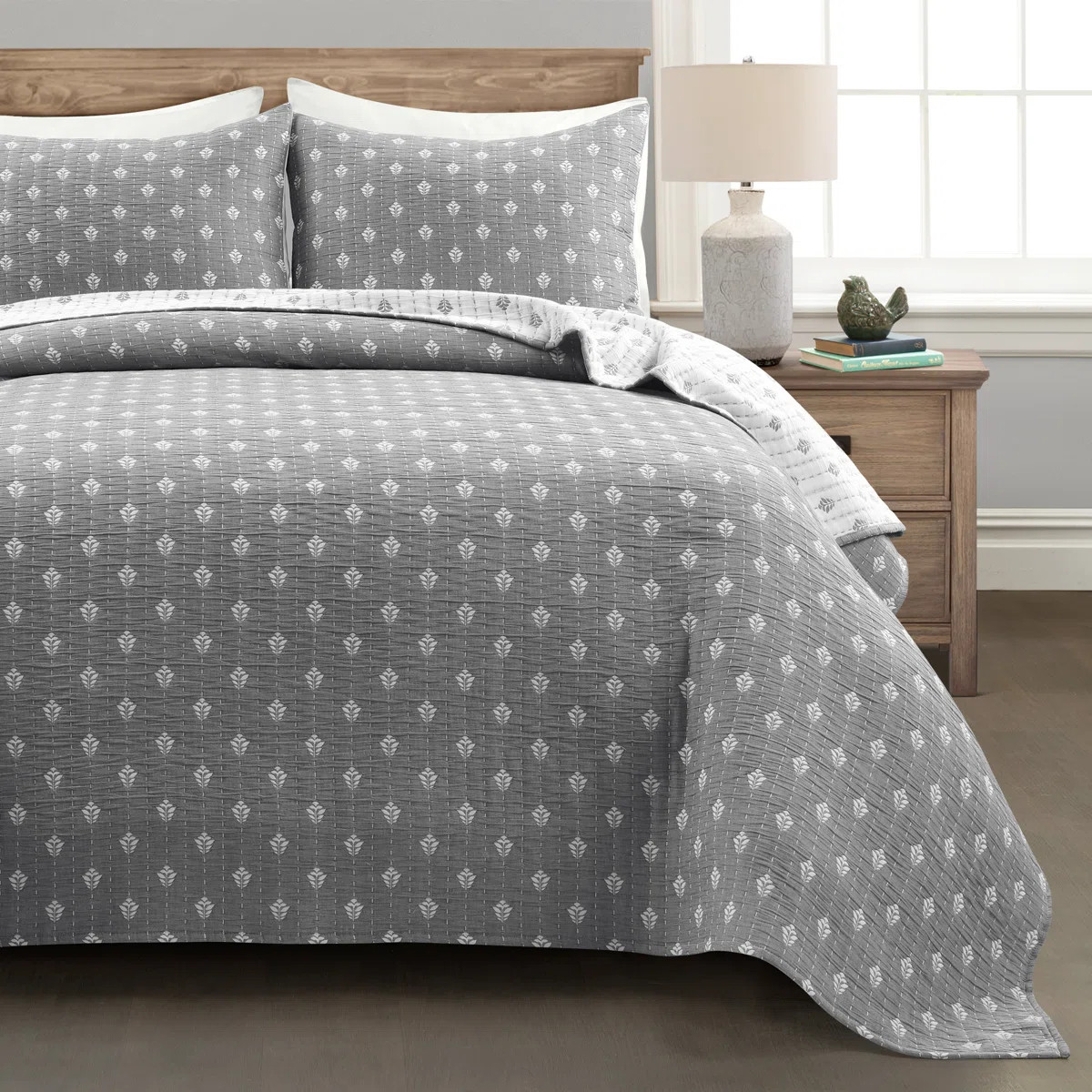 Willards Standard Cotton Reversible 3 Piece Quilt Set | Birch Lane