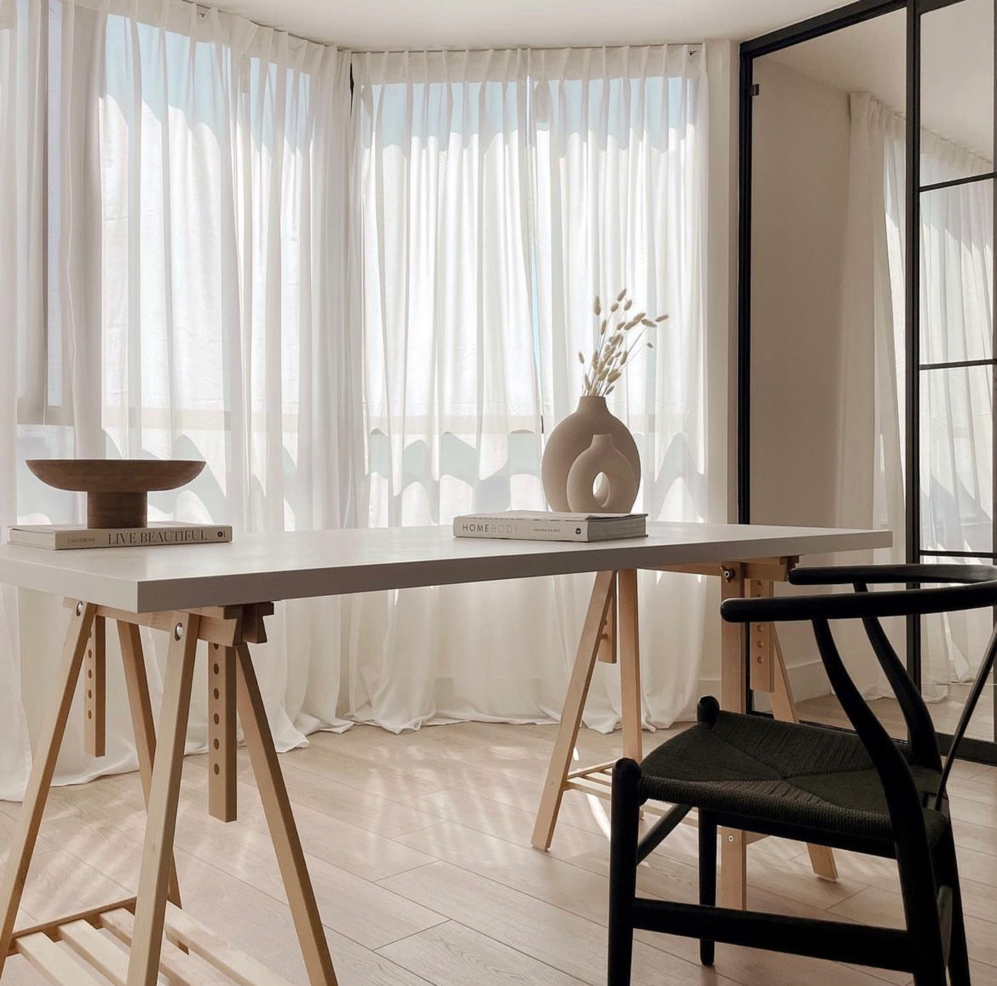 An airy contemporary modern home office space in our rental property!

The table is from Ikea but I’ve linked some similar ones here!

#LTKFind #LTKhome #LTKunder100