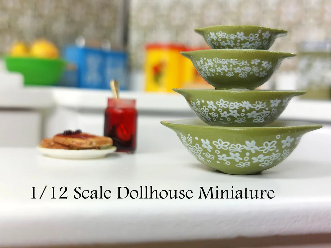 Cinderella Spring Blossom Avocado Pyrex Bowl Set This is a - Etsy | Etsy (US)