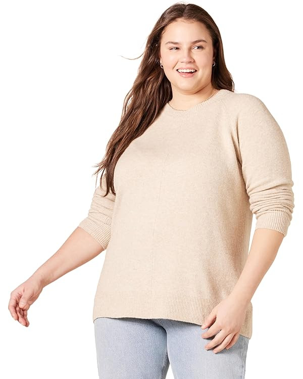 Amazon Essentials Women's Regular-Fit Soft Touch Long-Sleeve Crewneck Sweater | Amazon (US)