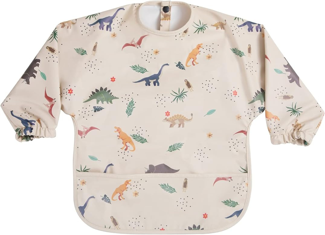 HALAA VAUVA Long Sleeve Baby Bibs for Toddlers, Waterproof, Boys Girls Smock with Food Catcher P... | Amazon (US)