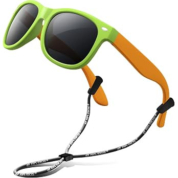 RIVBOS Kids Sunglasses Polarized UV Protection Flexible Rubber Glasses Shades with Strap for Boys... | Amazon (US)