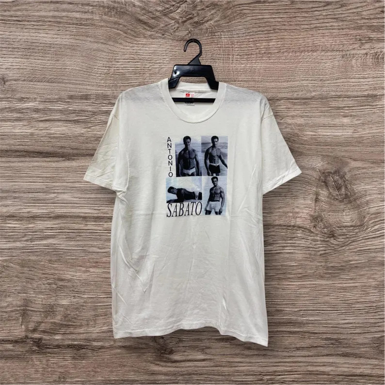 Vintage 90\u2019s Antonio Sabato for Calvin Klein Photographs by Bruce Weber / Promo Tee / Black ... | Etsy (Global)