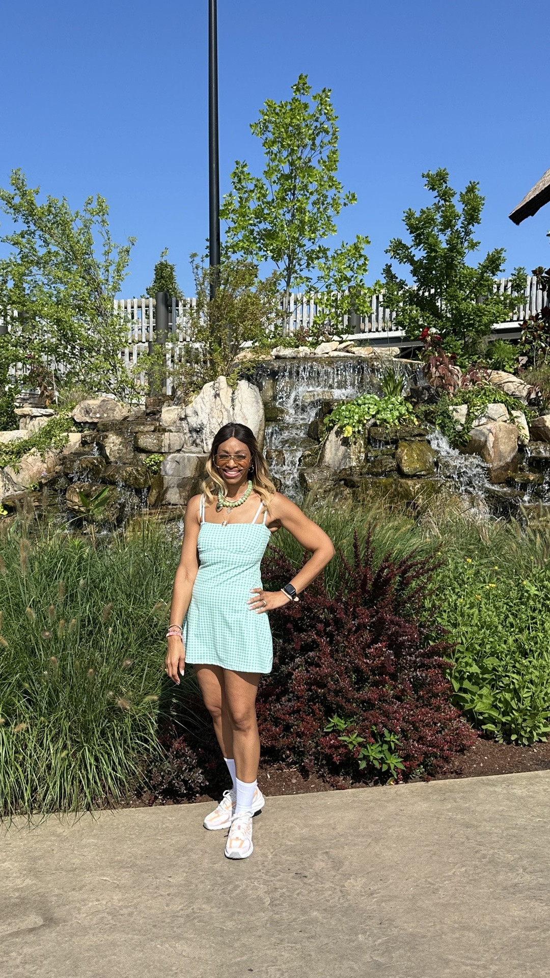 Hello Mrs. Benway, what are you wearing for a day at the zoo? 🐒✨
Tennis dress:  Altar’d State⁠￼
Shoes: New Balance
Jewelry:  Erin McDermott Jewelry⁠￼ +  Amazon⁠￼
Purse: Dooney & Bourke
Sunnies:  Amazon⁠￼
Comfortable enough to chase a toddler, cute enough for all the zoo pics 🦒☀️

#LTKdayinmylife #LTKootd #LTKstorytime