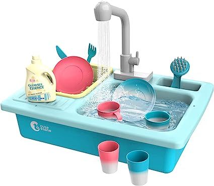 CUTE STONE Color Changing Kitchen Sink Toys, Children Heat Sensitive Electric Dishwasher Playing ... | Amazon (US)