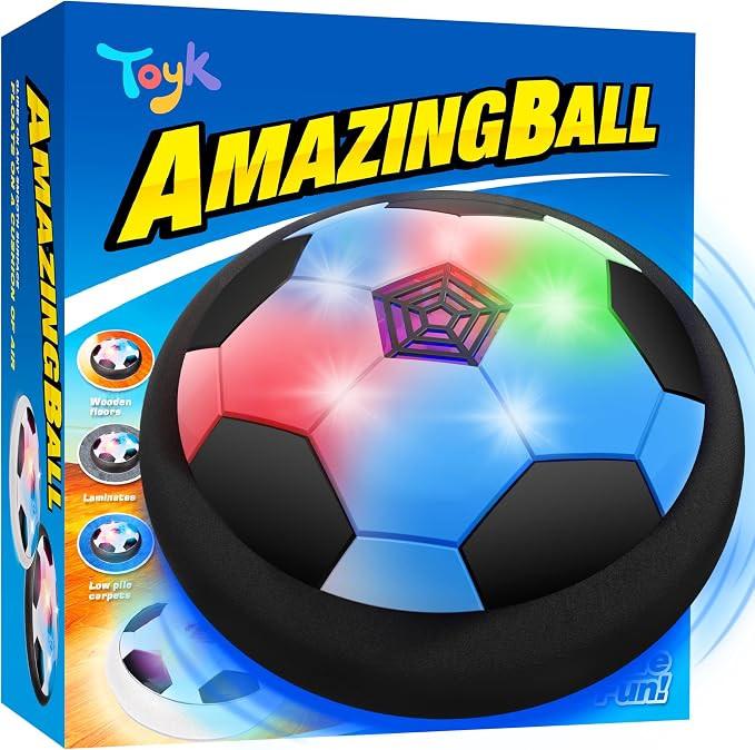 Toyk Boy Toys - LED Hover Soccer Ball - Air Power Training Ball Playing Football Indoor Outdoor G... | Amazon (US)