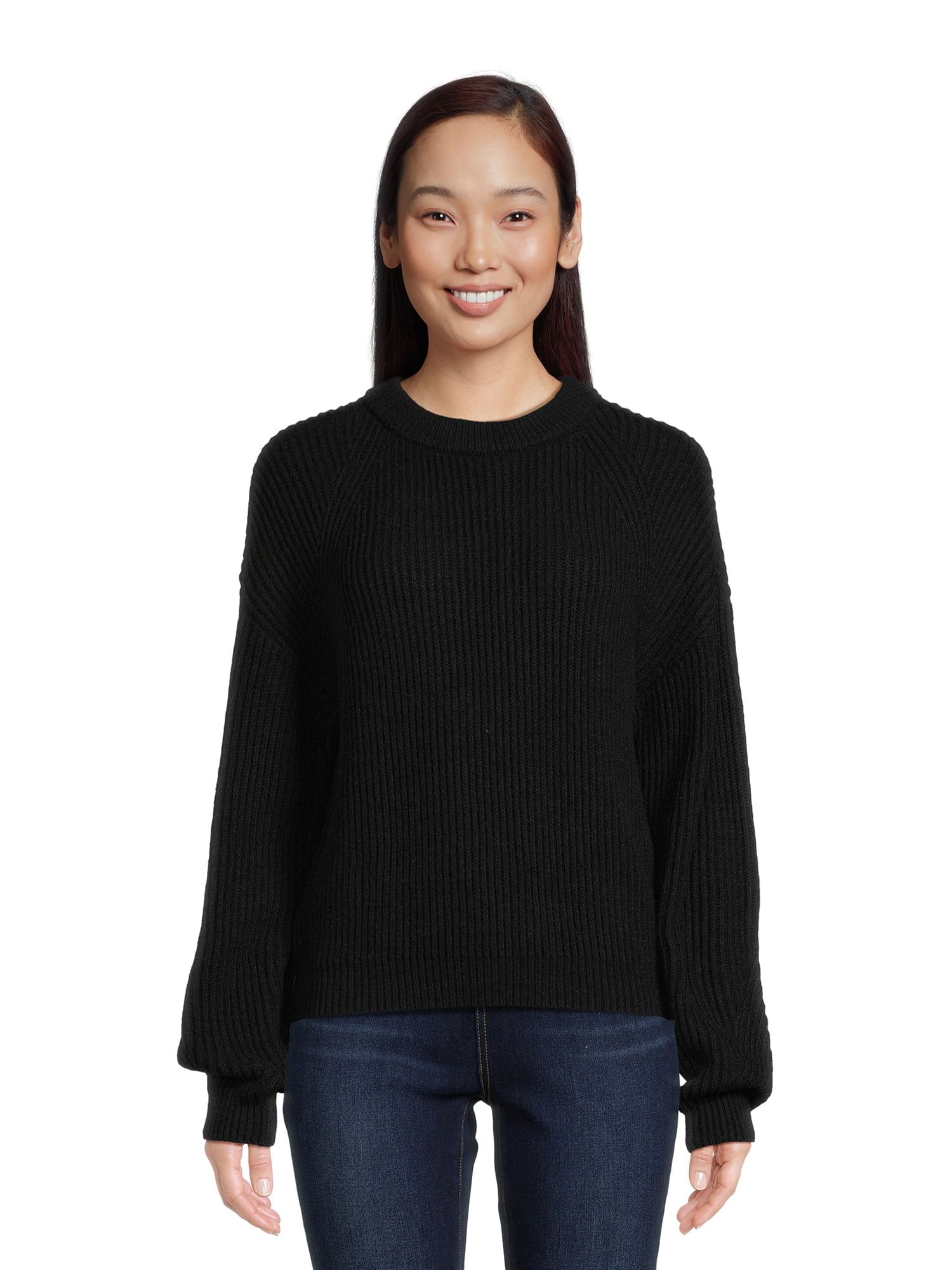 No Boundaries Juniors Plaited Pullover Sweater | Walmart (US)