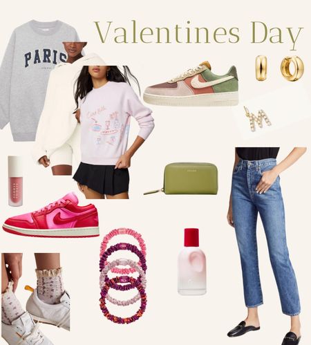 Valentine’s Day, valentines gifts, Valentine’s Day for her, glossier you, summer Fridays lip lil, Nikes, jewelry, gold hoops, charm necklace, wallet, women’s wallet, denim, sweatshirt, frill socks 

#LTKGiftGuide #LTKfindsunder100