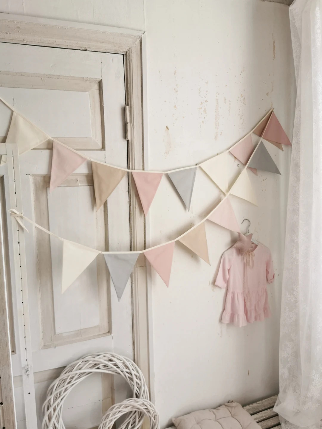 Pastel Bunting Banner, Triangle Bunting, Pennant Chain, Wimpelkette Fur Kinder, Cotton Flags, Par... | Etsy (US)