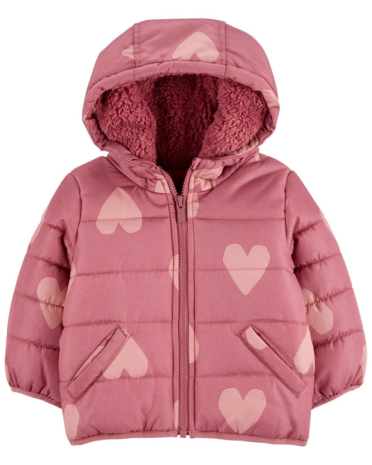 Pink Baby Heart Heavyweight Jacket | carters.com | Carter's