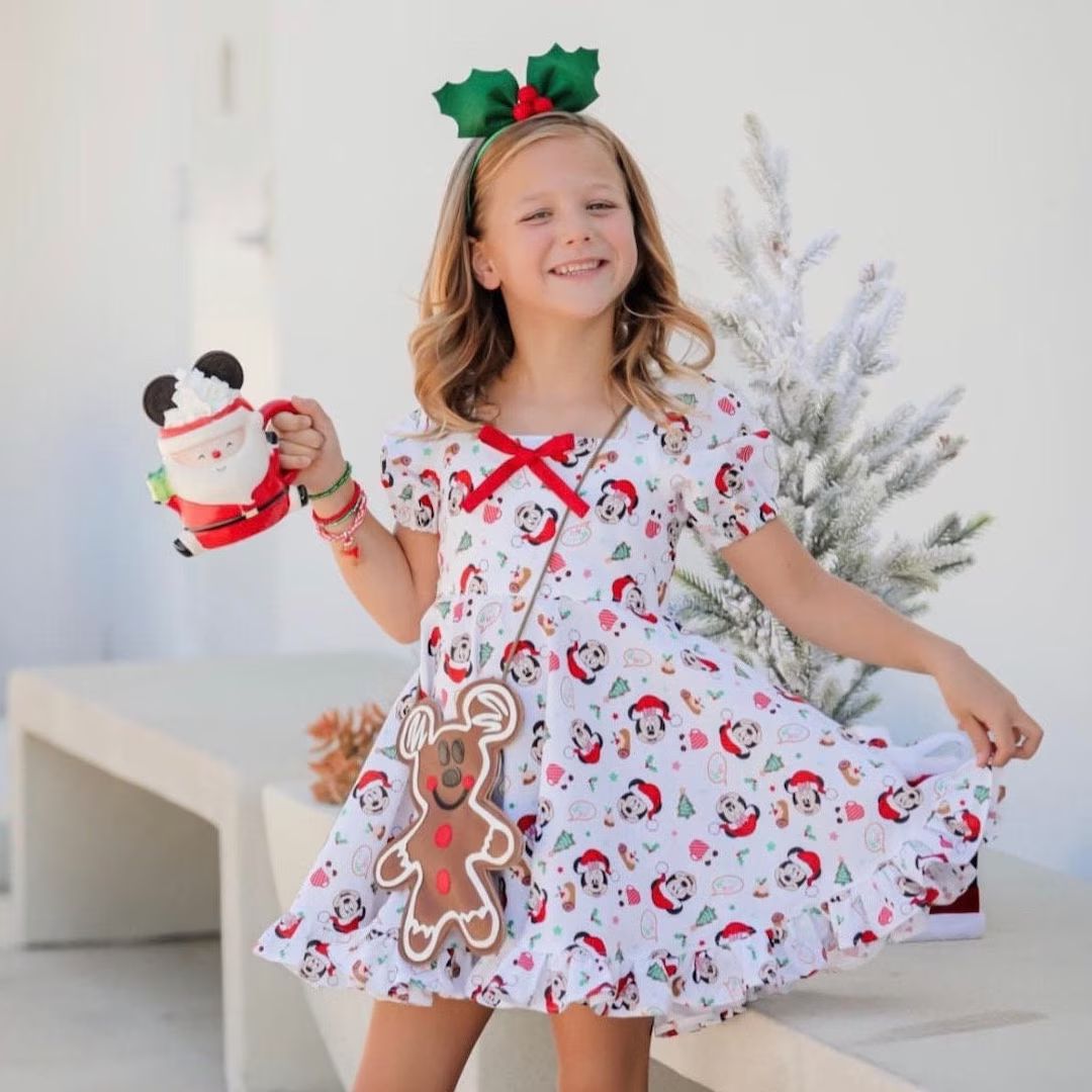 Disney Christmas Girls Toddler Dress Mickey Minnie Christmas - Etsy | Etsy (US)