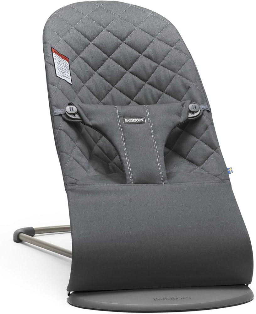 BabyBjörn Bouncer Bliss, Cotton, Classic Quilt, Anthracite | Amazon (US)