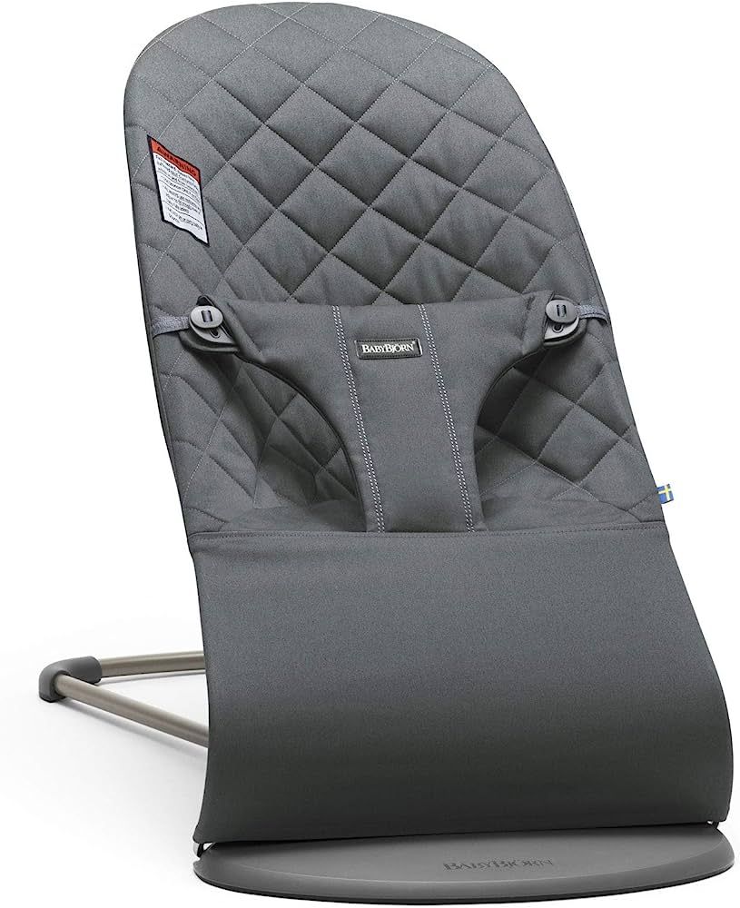 BabyBjörn Bouncer Bliss, Cotton, Classic Quilt, Anthracite | Amazon (US)