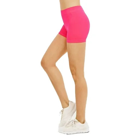 Women s 10 Basic Non See-Through Exercise Yoga Running Bike Athletic Gym Shorts Workout Stretch Neon | Walmart (US)