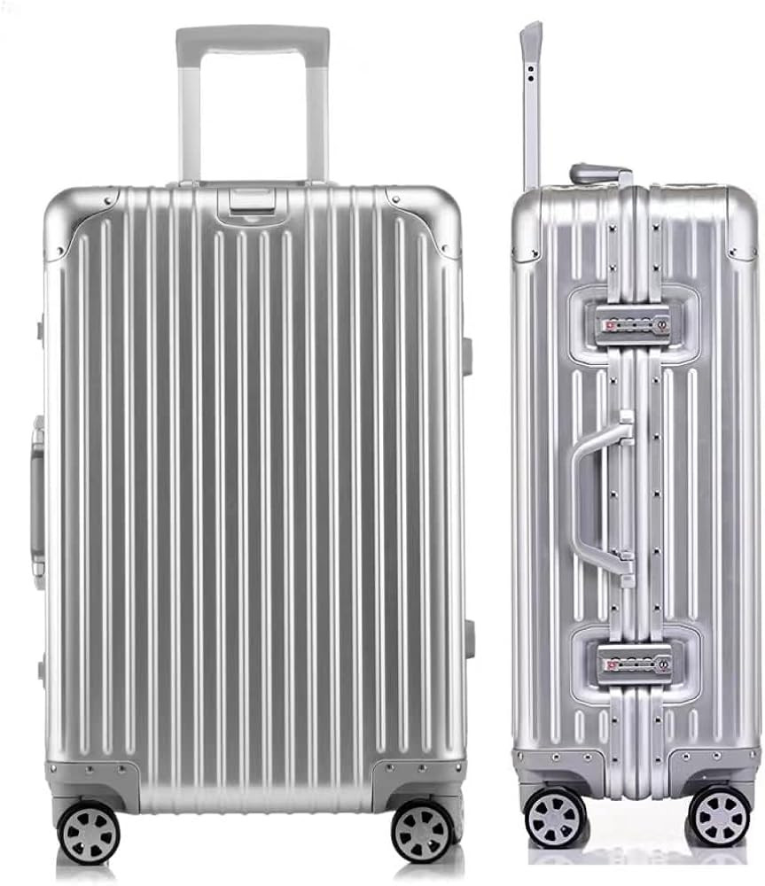 HotWay 20 Inch All Aluminum Carry On Luggage with Wheels, Hard Shell Zipperless Suitcase with TSA... | Amazon (US)