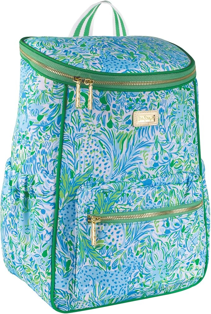 Lilly Pulitzer Insulated Backpack Cooler Large Capacity, Green Portable Soft Cooler Bag for Picni... | Amazon (US)