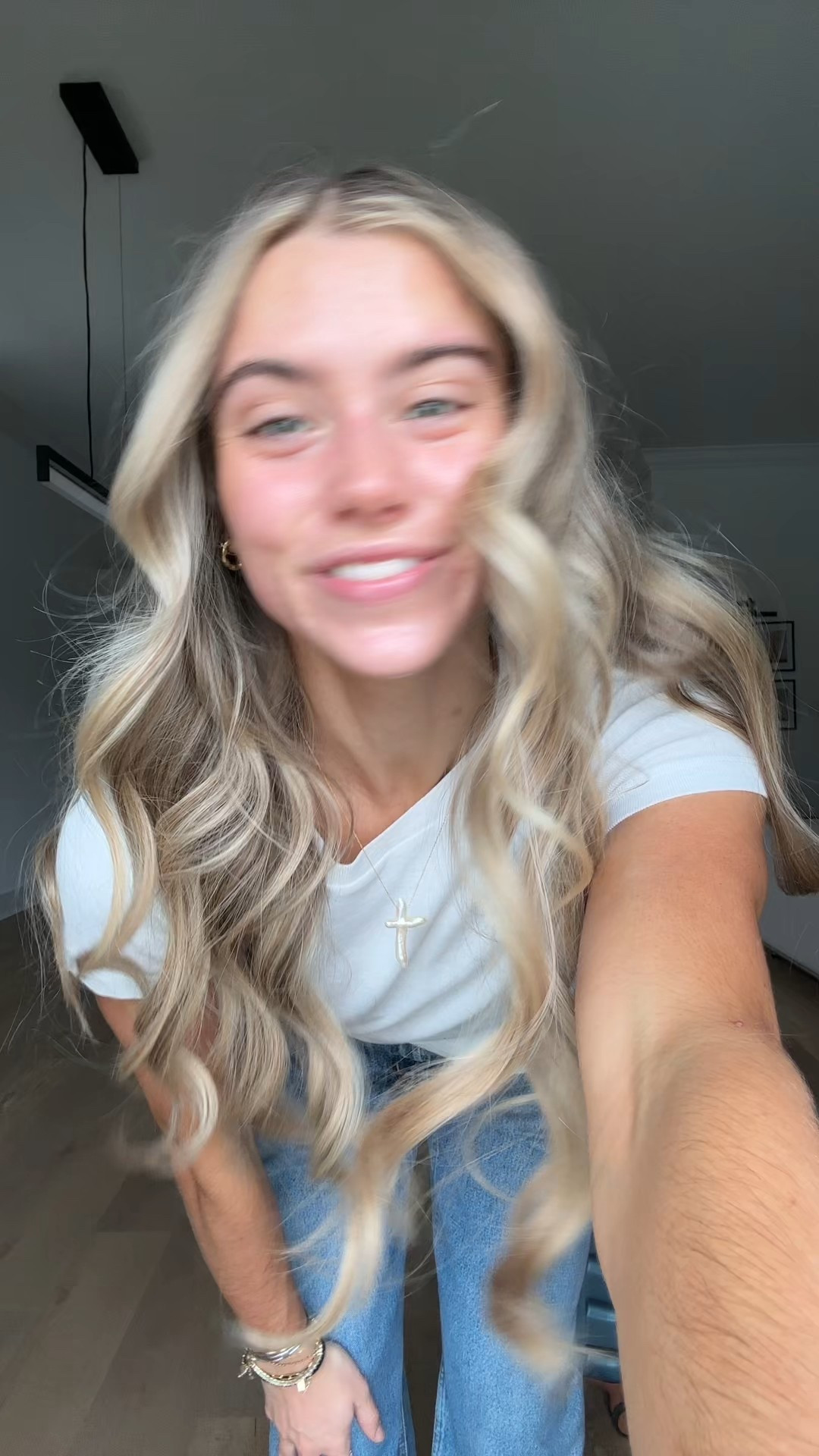 Airport travel outfit heading to LTKCON! My jeans I just got from aritzia they are Agolde Kiera Jeans size 23 so size down at least one I sized down two whole sizes. My baby tee is Cocolilly but I also have the Cuts one linked which is my favorite. My sneakers are new WALMART finds they are Miu miu look for less. My suitcase is Amazon the price for what you get is amazing so worth it and my Dagne Dover tote bag  

#LTKCon #LTKItBag #LTKTravel