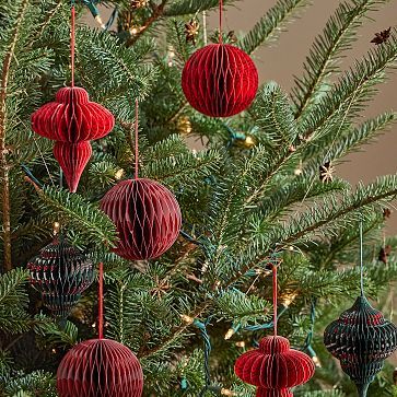 Marimekko Paper Ornaments - Set of 4 | West Elm | West Elm (US)
