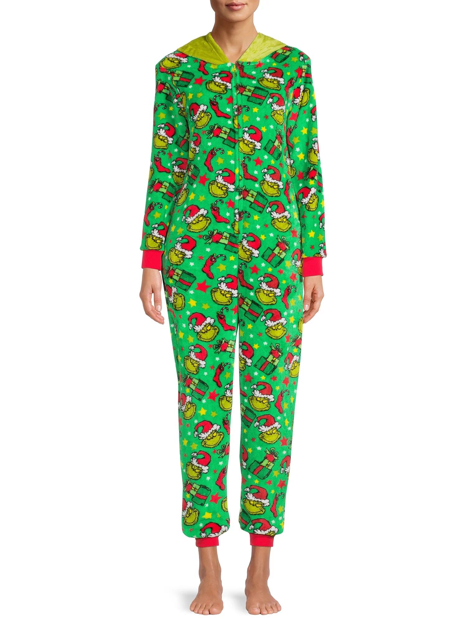 Grinch Super Minky Union Suit w/pockets - Walmart.com | Walmart (US)