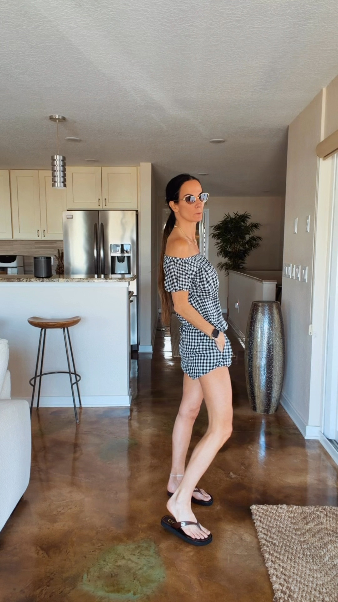 Gingham for spring break? Say less. 🖤

This little set is giving European café meets beach weekend, and I am not mad about it. The off-shoulder top, the comfy smocked waist, the playful little shorts… it’s one of those outfits that looks like you tried, even when you didn’t.

I threw on my favorite sunnies and flip-flops and suddenly we’re ready for coffee runs, beach walks, or a spontaneous margarita situation.

Lightweight. Easy. And very much in my “throw it on and go look cute anyway” era.

Wearing XS

#NicoleColeeStyle
#SpringBreakStyle
#GinghamStyle
#ResortWear
#LTKFinds




#LTKgrwm #LTKFestival #LTKdayinmylife