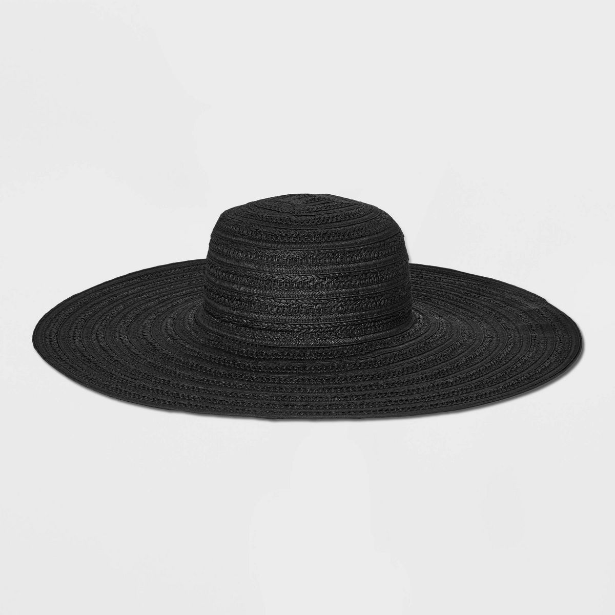 Braided Straw Floppy Hat - A New Day™ Black S/M | Target
