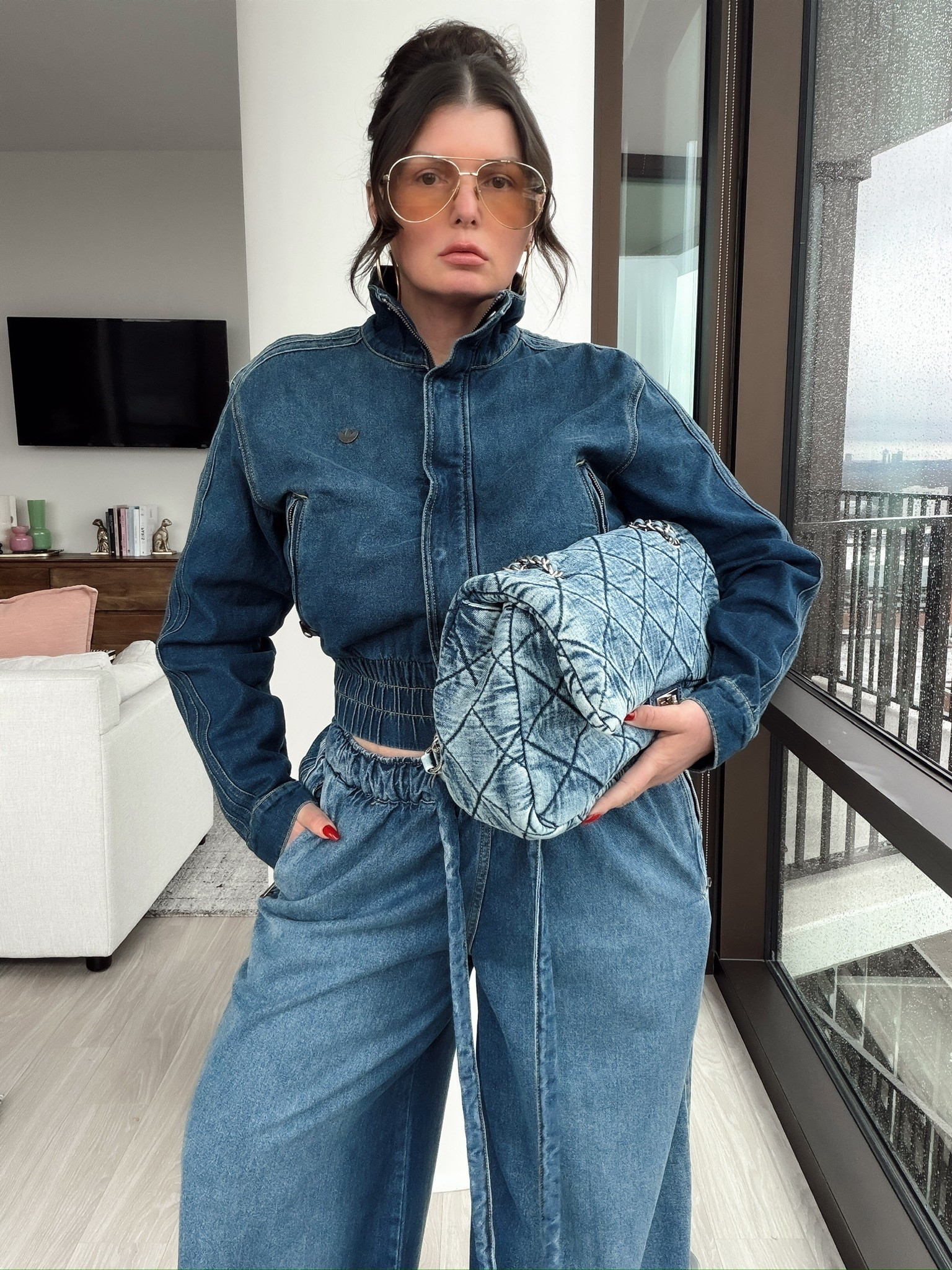 Adidas denim track set with Amazon accessories

#LTKSeasonal #LTKootd