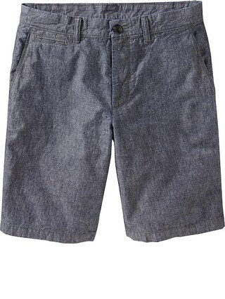 Old Navy Mens Slim Fit Twill Shorts 9 1/2" - Chambray blue | Old Navy US