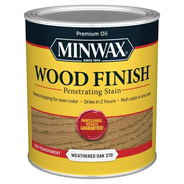 Minwax 700474444 Wood Finish Stain, Weathered Oak, 1 Quart, (1 Piece, 1 Pack) | Walmart (US)