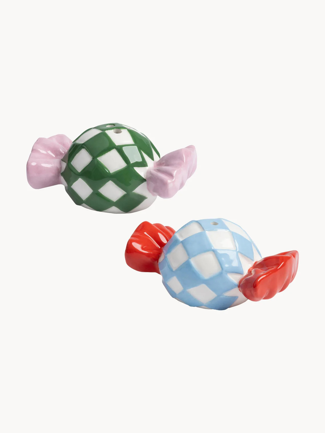 Handbemalte Salz- und Pfeffersteuer Check, 2er-Set | Westwing EU