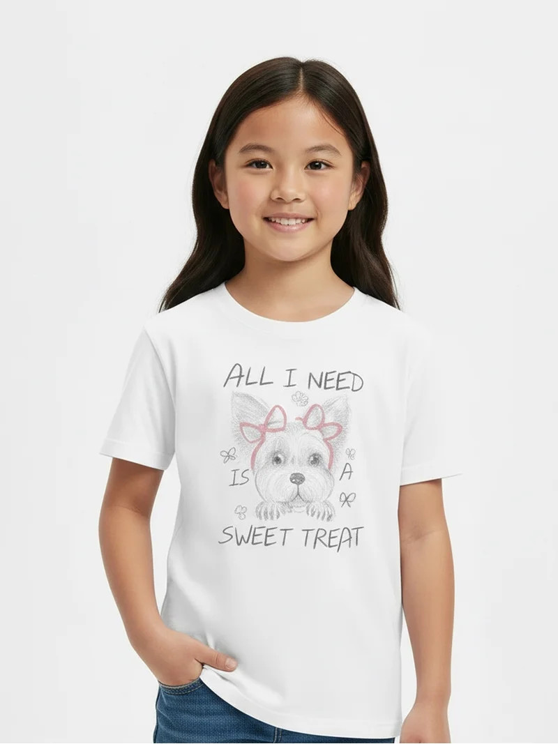 Wonder Nation Girls' Sweet Treat Graphic Tee with Short Sleeves, Sizes 4-18 | Walmart (US)
