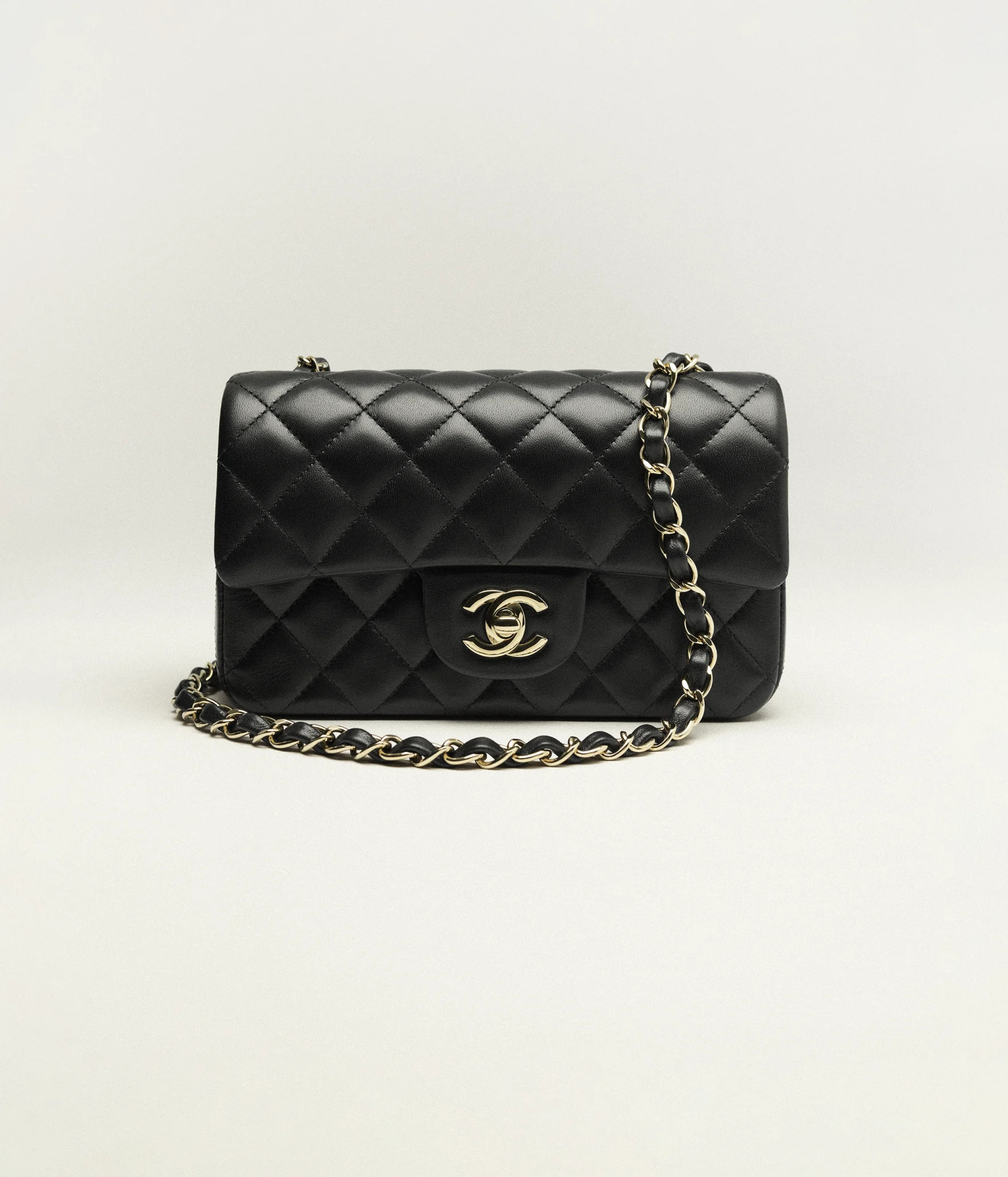 Mini classic handbag, Lambskin & gold-tone metal, black — Fashion | CHANEL | Chanel, Inc. (US)