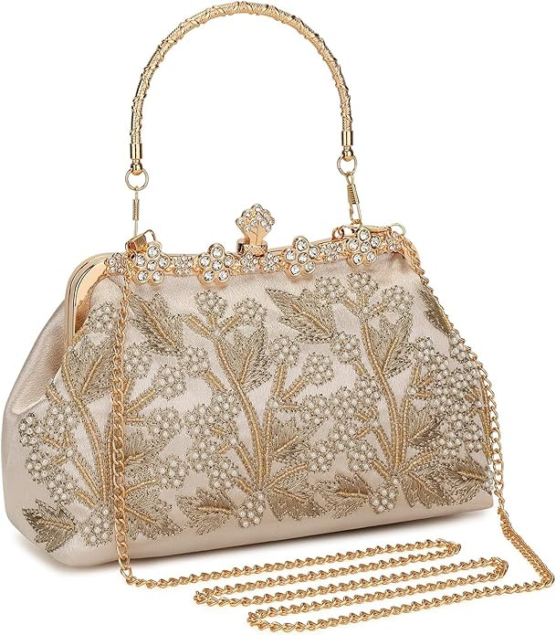 UBORSE 1920s Vintage Clutch Purse Beaded Evening Bag for Women Formal Bridal Sequin Handbag Clutc... | Amazon (US)